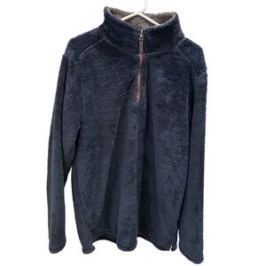Trinity fleece fluffy 3/4 zip pullover sweatshirt Sherpa jacket